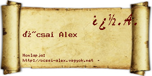 Ócsai Alex névjegykártya