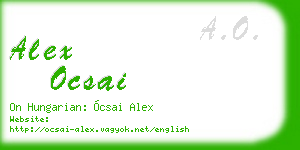 alex ocsai business card